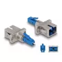 DeLOCK Acoplador híbrido de fibra óptica LC simplex conector macho a conector hembra SC simplex azul