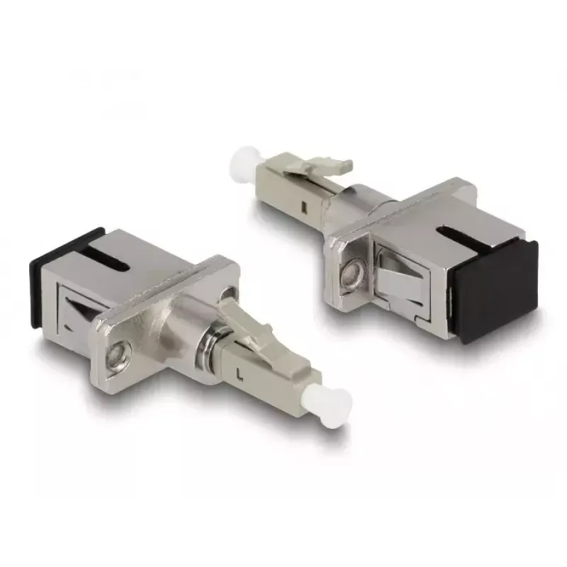 DeLOCK Acoplador híbrido de fibra óptica LC simplex conector macho a conector hembra SC simplex beige