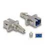 DeLOCK Acoplador híbrido de fibra óptica LC simplex conector macho a conector hembra SC simplex beige