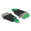 DeLOCK Acoplador híbrido para fibra óptica LC dúplex conector macho a conector hembra SC dúplex verde