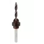 kwb 513103 Broca helicoidal para madera con avellanador acoplable y tope de profundidad, 3 mm