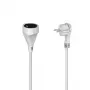 Hama 00223242 Cable alargador con enchufe plano, para interior, 3 m, blanco