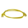 ACT Amarillo Cable de conexión slimline para centro de datos LSZH U/UTP CAT6 de 10 metros sin lengüeta de retención con conectores macho RJ45