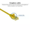 ACT Amarillo Cable de conexión slimline para centro de datos LSZH U/UTP CAT6 de 10 metros sin lengüeta de retención con conectores macho RJ45