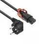 ACT cable de alimentación CEE 7/7 conector macho (acodado) - C13 IEC Lock+ negro 1 m, EL341S