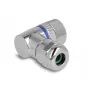 Conector hembra M12 DeLOCK codificación A de 3 polos 90° acodado metal