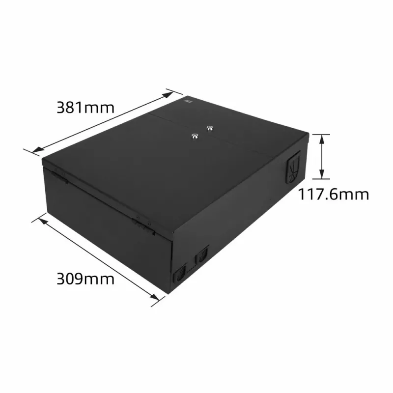 Caja de zona con cerradura ACT Patch Box 8 slots para fibra óptica y cobre