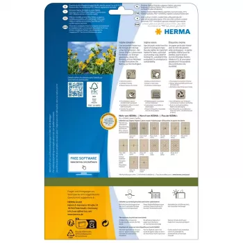 Etiqueta autoadhesiva HERMA 10763 Permanente Marrón 360 uds. Elipse 63,5x42,3 mm