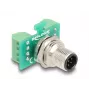 Adaptador de módulo de transferencia DeLOCK M12 8 polos codificación A conector macho a regleta de bornes de 9 polos