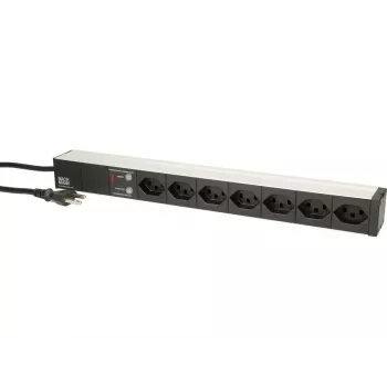 Unidad de distribución de corriente Max Hauri AG 107750 7 tomas AC 1U negro plata