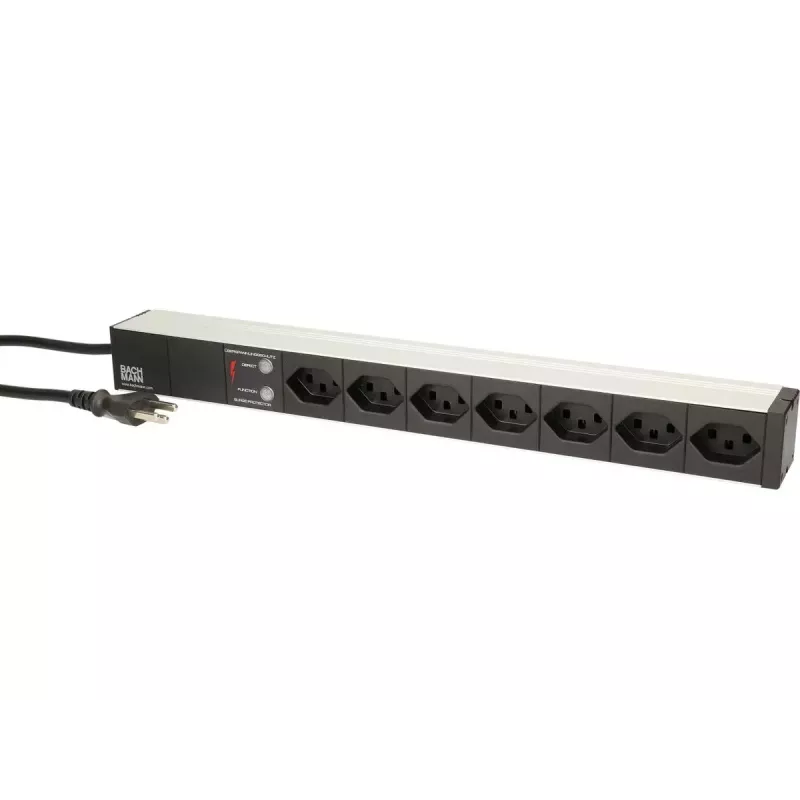 Unidad de distribución de corriente Max Hauri AG 107750 7 tomas AC 1U negro plata