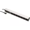 Unidad de distribución de corriente Max Hauri AG 107750 7 tomas AC 1U negro plata