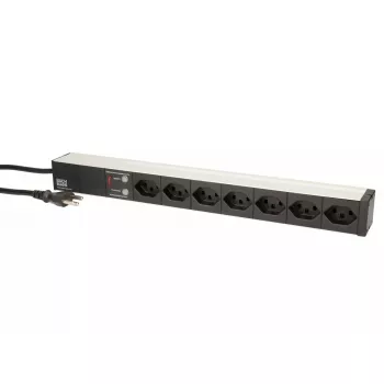 Unidad de distribución de corriente Max Hauri AG 107750 7 tomas AC 1U negro plata