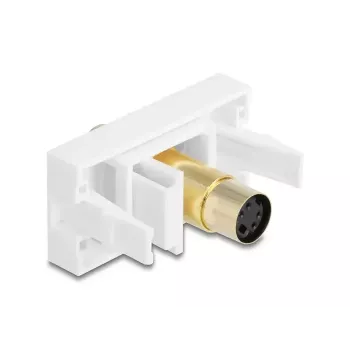 DeLOCK 90872 Adaptador de cable Mini-DIN 4 polos Blanco