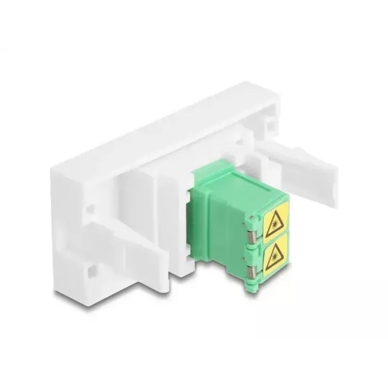 Adaptador de cable DeLOCK 90875 LC Dúplex Verde Blanco