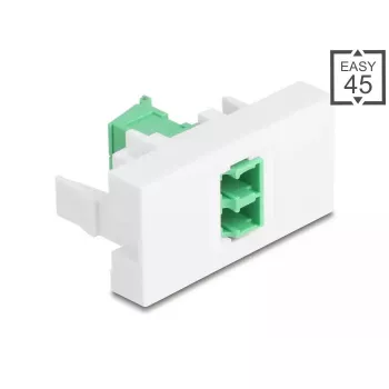 Adaptador de cable DeLOCK 90875 LC Dúplex Verde Blanco