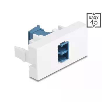 DeLOCK 90876 Adaptador de cable LC Dúplex Azul Blanco