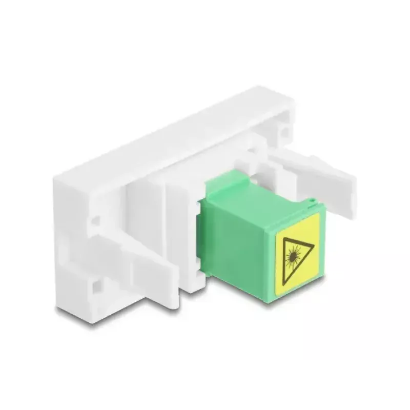 DeLOCK 90877 Adaptador de cable SC Simplex Verde Blanco
