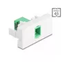DeLOCK 90877 Adaptador de cable SC Simplex Verde Blanco