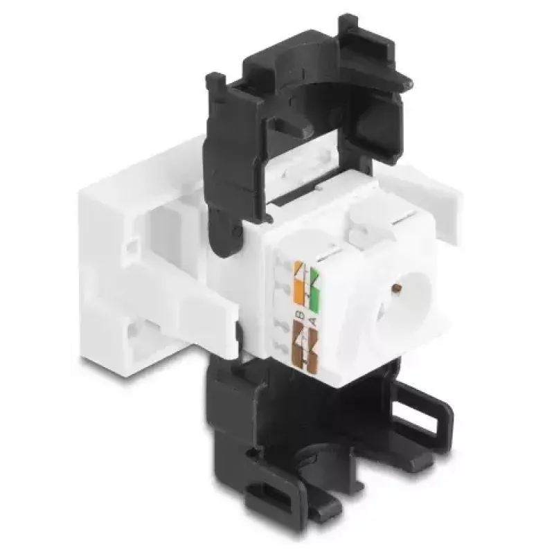 DeLOCK 90879 Adaptador de cable RJ45 LSA 180° Negro Blanco
