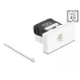 DeLOCK 90879 Adaptador de cable RJ45 LSA 180° Negro Blanco
