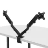 Lindy 40708 brazo de muelle de gas de sobremesa de doble soporte, negro