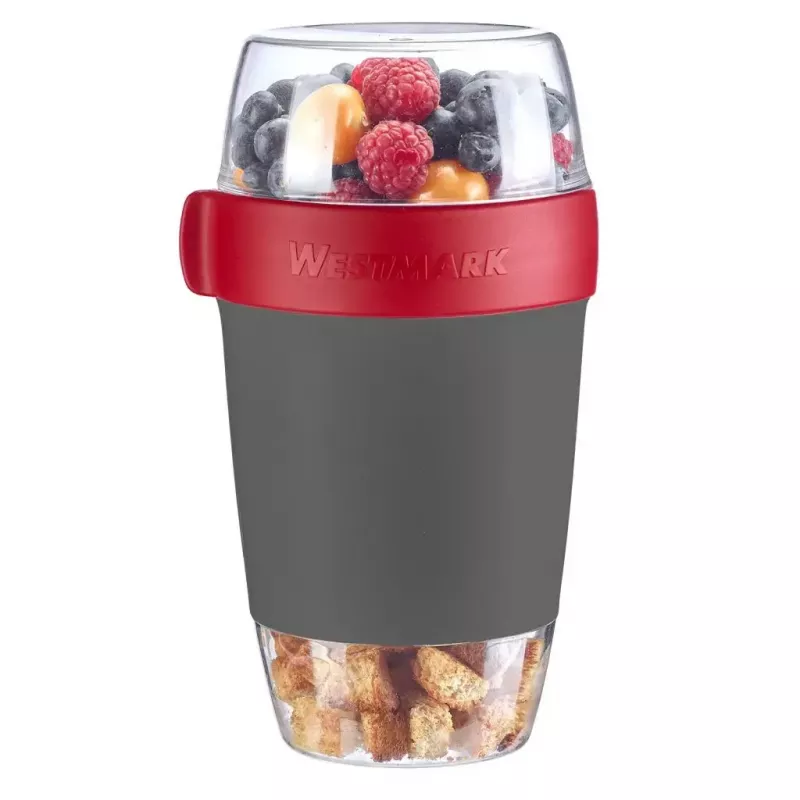 Westmark recipiente para alimentos 1,15 L, blanco/rojo