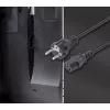 Manhattan cable de alimentación, conector macho europeo de 2 polos (CEE 7/4 Schuko) a conector hembra C13 (cable de aparato), 5 m, 10A, Negro, garantía de por vida