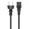 Manhattan cable de alimentación, conector europeo de 2 polos (CEE 7/4 Schuko) a conector C13 hembra (conector de alimentación), 3 m, 10 A, negro, garantía de por vida