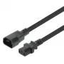 Manhattan cable de alimentación, conector macho C14 a conector hembra C13 (cable de aparato), monitor a CPU, 5 m, 10A, Negro, cable, garantía de por vida
