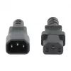 Manhattan cable de alimentación, conector macho C14 a conector hembra C13 (cable de aparato), monitor a CPU, 5 m, 10A, Negro, cable, garantía de por vida