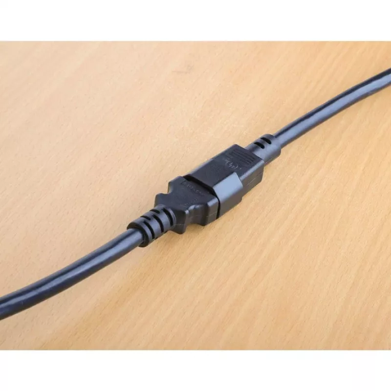 Manhattan cable de alimentación, conector macho C14 a conector hembra C13 (cable de aparato), monitor a CPU, 5 m, 10A, Negro, cable, garantía de por vida