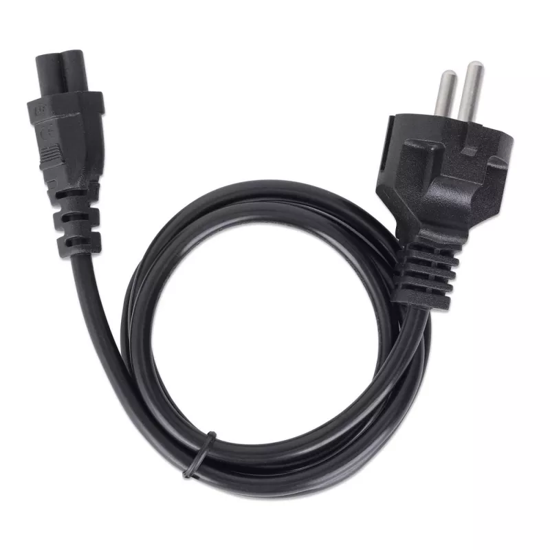 Manhattan 354172 cable de alimentación, enchufe CEE 7/7 Schuko a C5 (trébol), 1 m