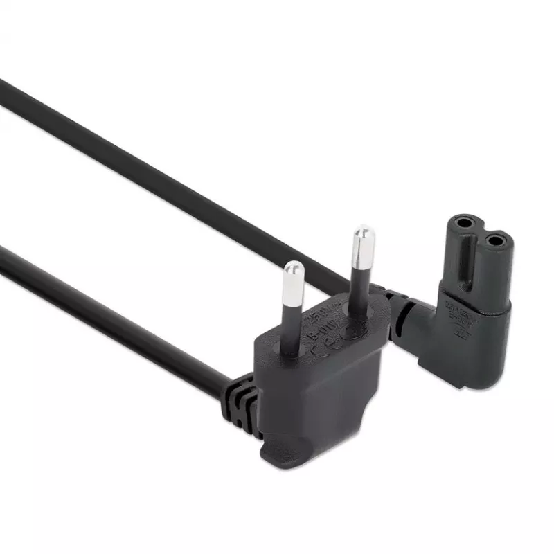 Manhattan 356862 cable de alimentación, enchufe Euro CEE 7/16 (acodado 90°) a C7