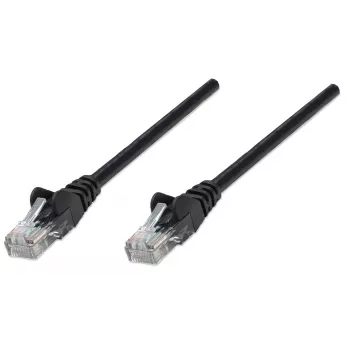 Intellinet cable de red patch, Cat5e, 20 m, negro, CCA, U/UTP, PVC, RJ45, contactos dorados, sin enganches, con funda, garantía de por vida