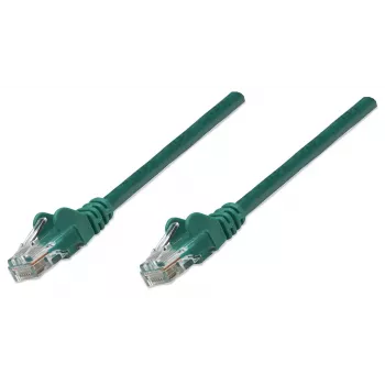 Intellinet cable de red patch, Cat5e, 20 m, verde, CCA, U/UTP, PVC, RJ45, contactos dorados, sin enganches, con funda, garantía de por vida