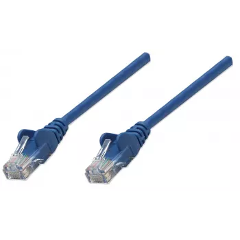 Intellinet cable de red patch, Cat5e, 20 m, azul, CCA, U/UTP, PVC, RJ45, contactos dorados, sin enganches, con protección antipellizcos, garantía de por vida