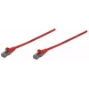 Intellinet cable de red patch, Cat6, 10 m, rojo, CCA, U/UTP, PVC, RJ45, contactos dorados, protección de lengüeta, protección antipellizcos moldeada, garantía de por vida
