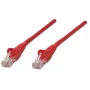 Intellinet 320603 cable de red patch, Cat5e, UTP, RJ45 macho a macho, 15 m, moldeado, sin enganches, rojo