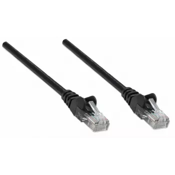 Intellinet cable de red patch, Cat5e, 15 m, negro, CCA, U/UTP, PVC, RJ45, contactos dorados, protección de lengüeta, protección antipellizcos, garantía de por vida