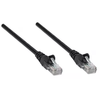 Intellinet cable de red patch, Cat6, 7,5 m, negro, CCA, U/UTP, PVC, RJ45, contactos dorados, protección de lengüeta, funda antipellizcos, garantía de por vida
