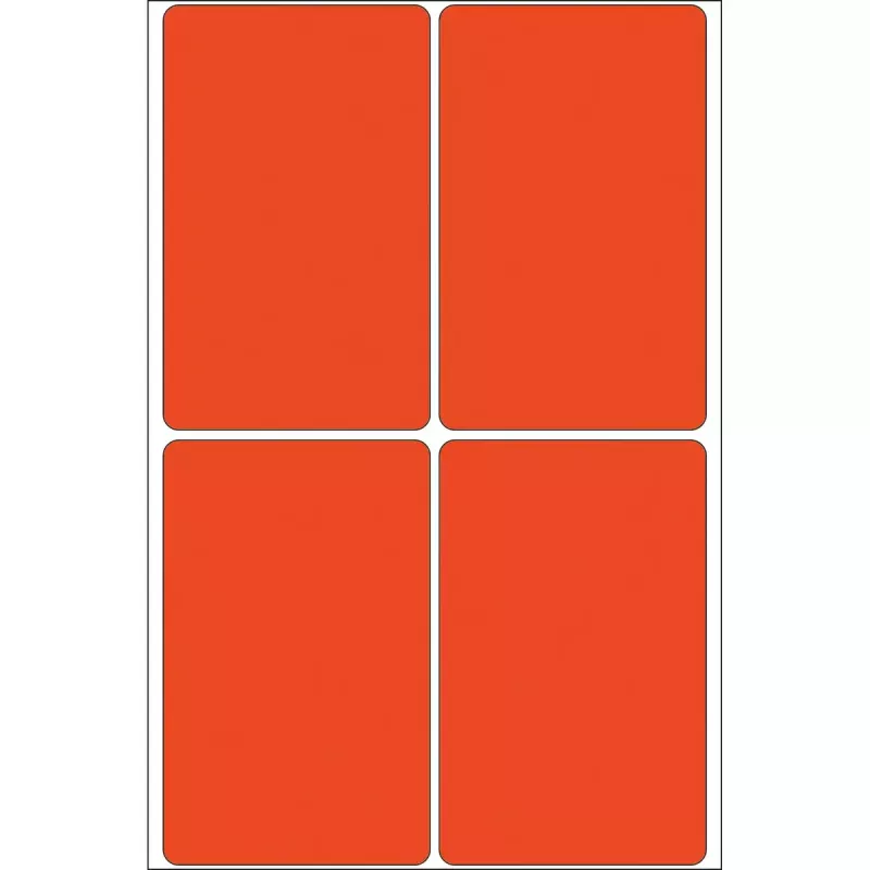 Etiquetas multiuso HERMA 52x82 mm rojo papel mate escritura a mano 128 uds.