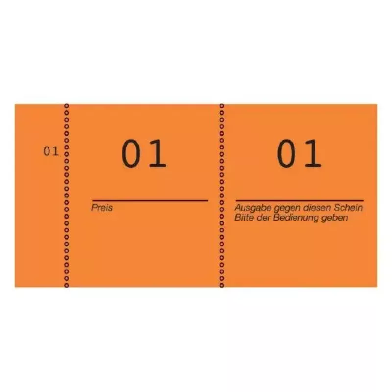 Ticket Avery 869-10-1 100 uds. naranja