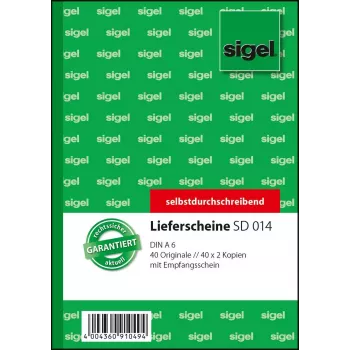 Cuaderno Sigel SD014 A6 40 hojas verde blanco