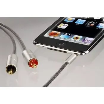 Cable de audio Hama 00080864 1 m 3,5 mm a 2 x RCA plateado