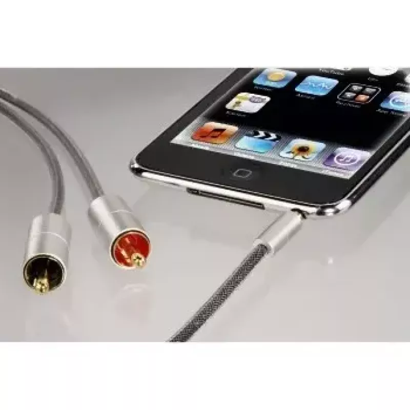 Cable de audio Hama 00080864 1 m 3,5 mm a 2 x RCA plateado