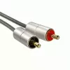 Cable de audio Hama 00080864 1 m 3,5 mm a 2 x RCA plateado