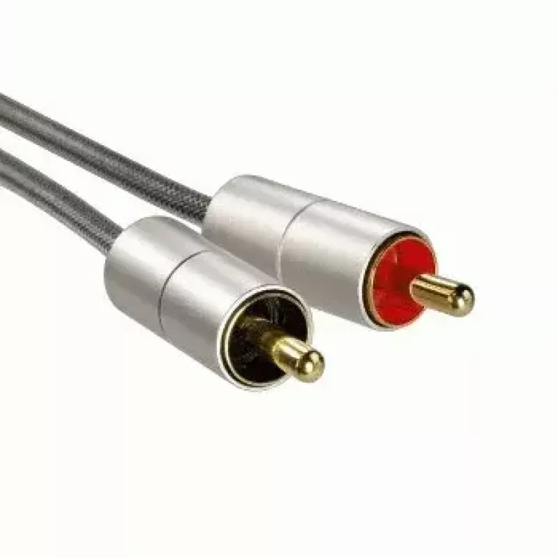 Cable de audio Hama 00080864 1 m 3,5 mm a 2 x RCA plateado