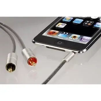 Cable de audio Hama 00080865 2 m 3,5 mm 2 x RCA plateado