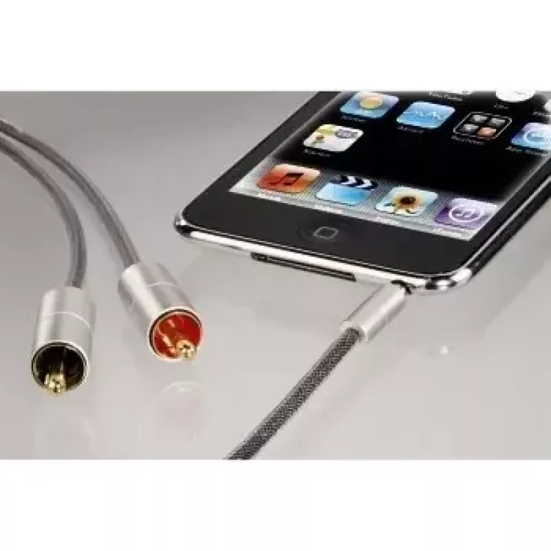 Cable de audio Hama 00080865 2 m 3,5 mm 2 x RCA plateado